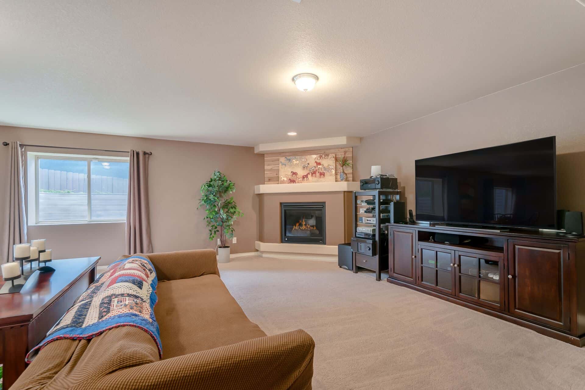 Family Room with Gas-Log Fireplace