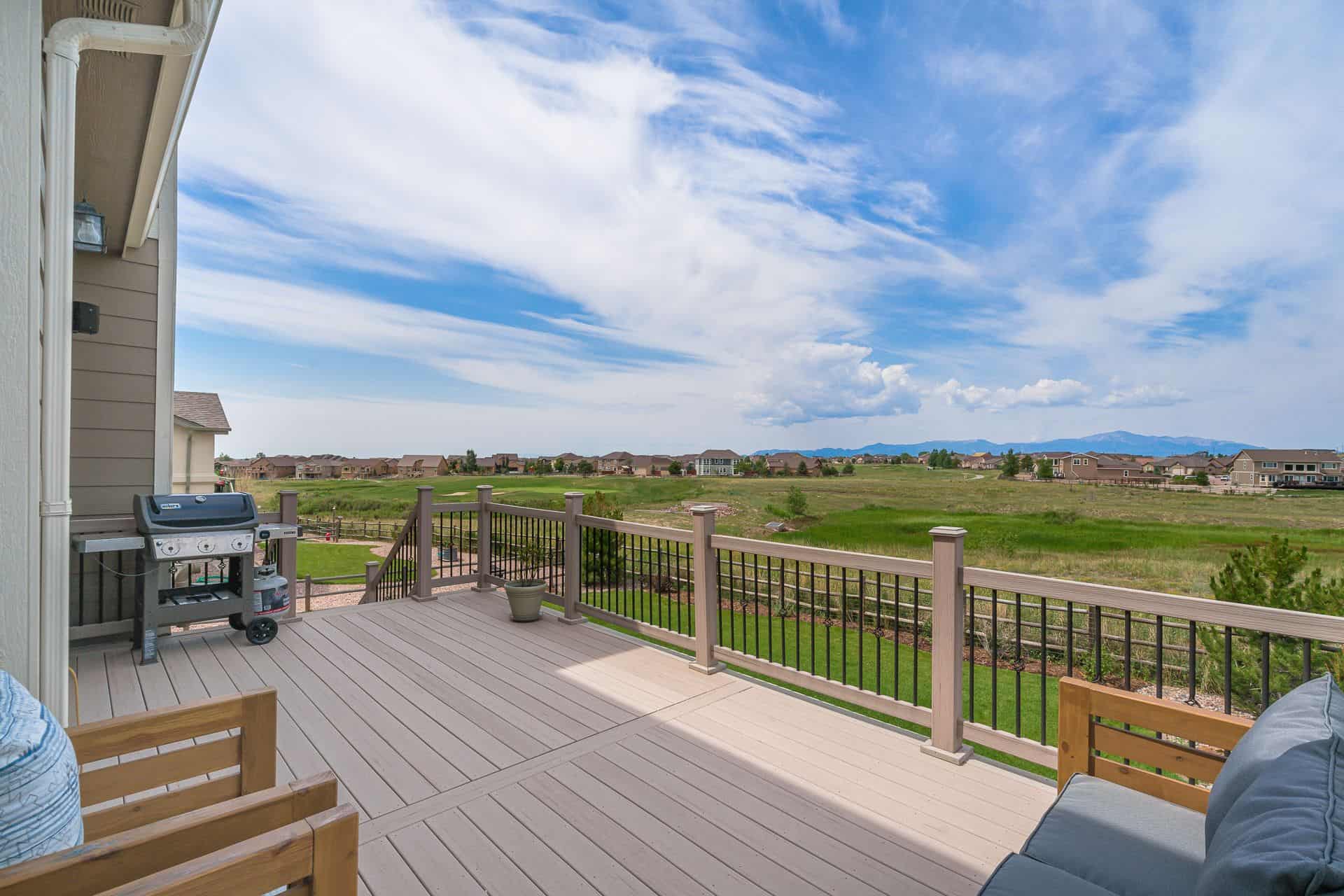 Composite Deck overlooking Open Space and Antler Creek Golf Course