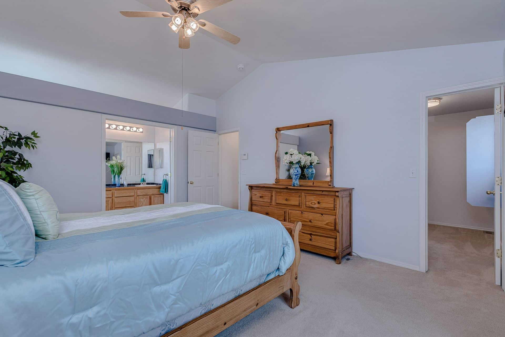 Master Bedroom into Master Bathroom
