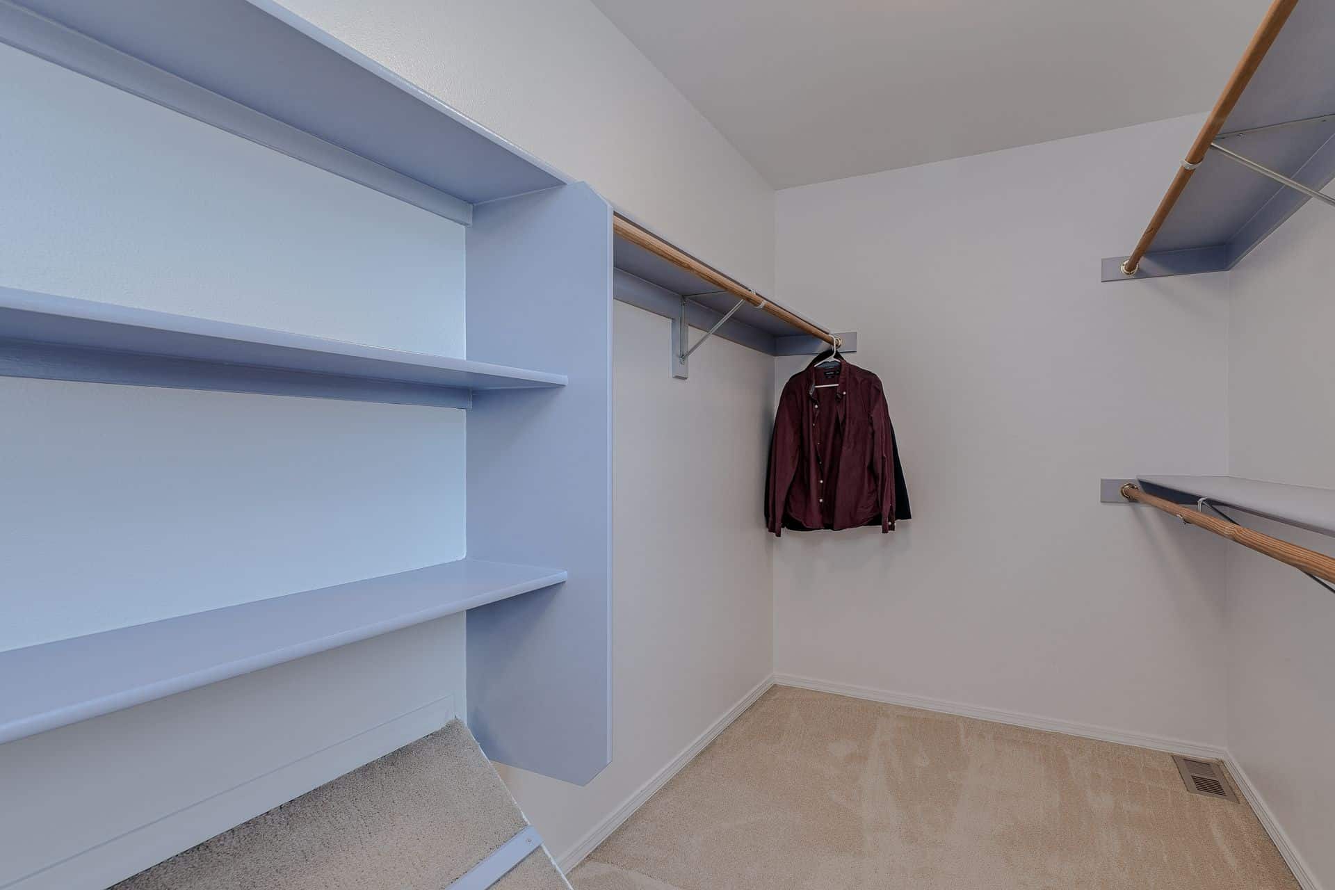 Master Walk-In Closet with Built-In Shelves