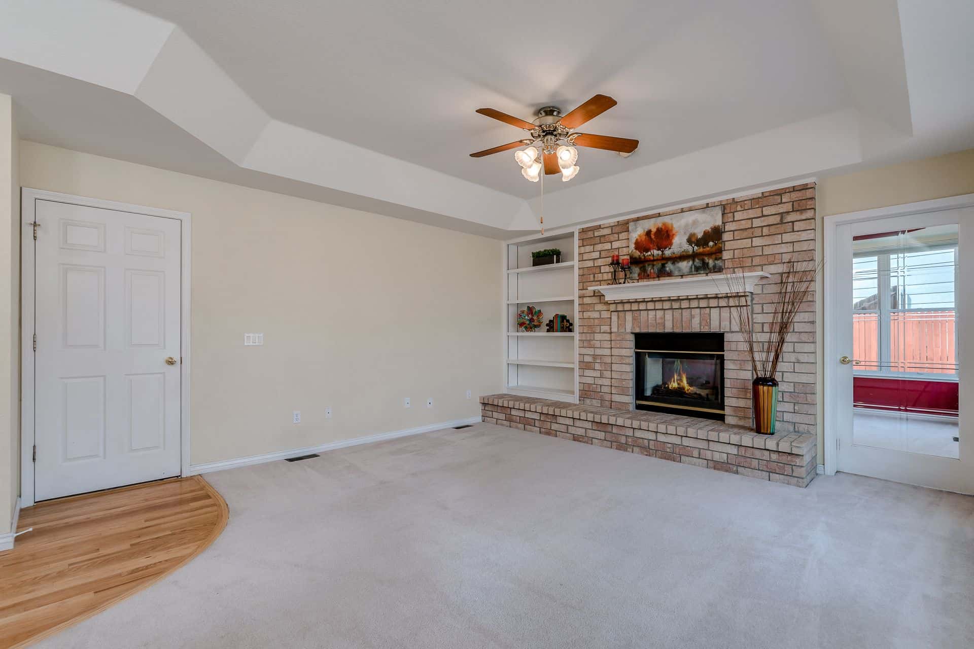 Family Rm with Door to Garage and French door to the Office