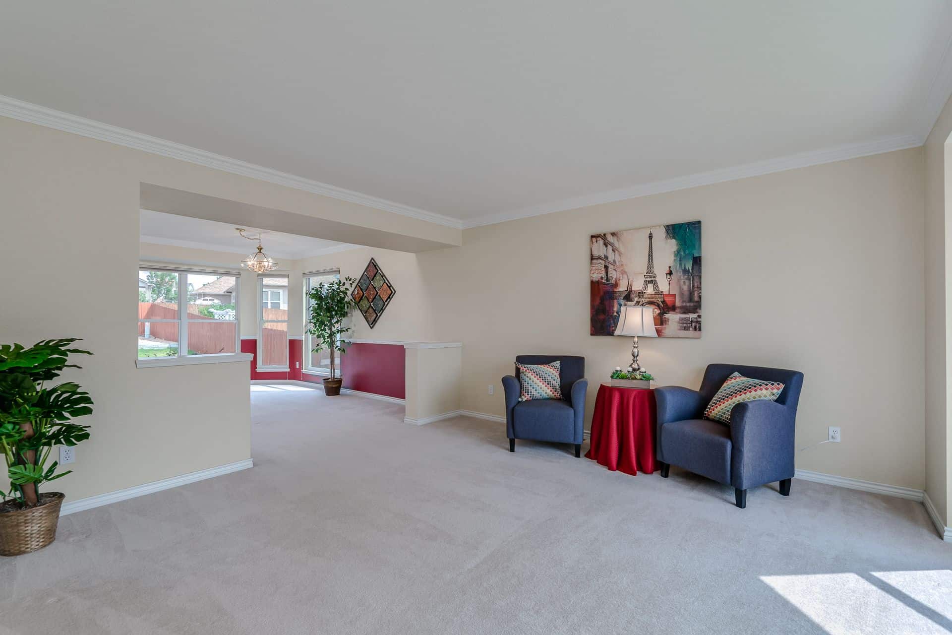 Formal Living Room into Formal Dining Room