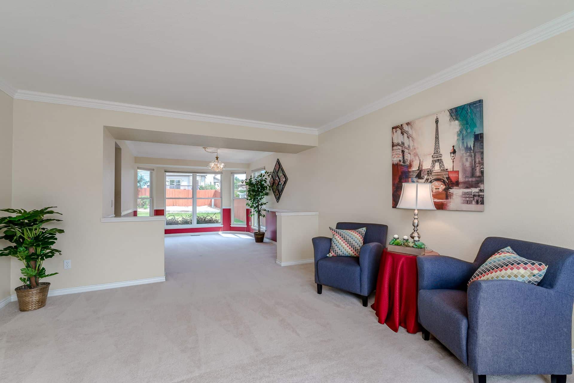 Formal Living Room into Formal Dining Room
