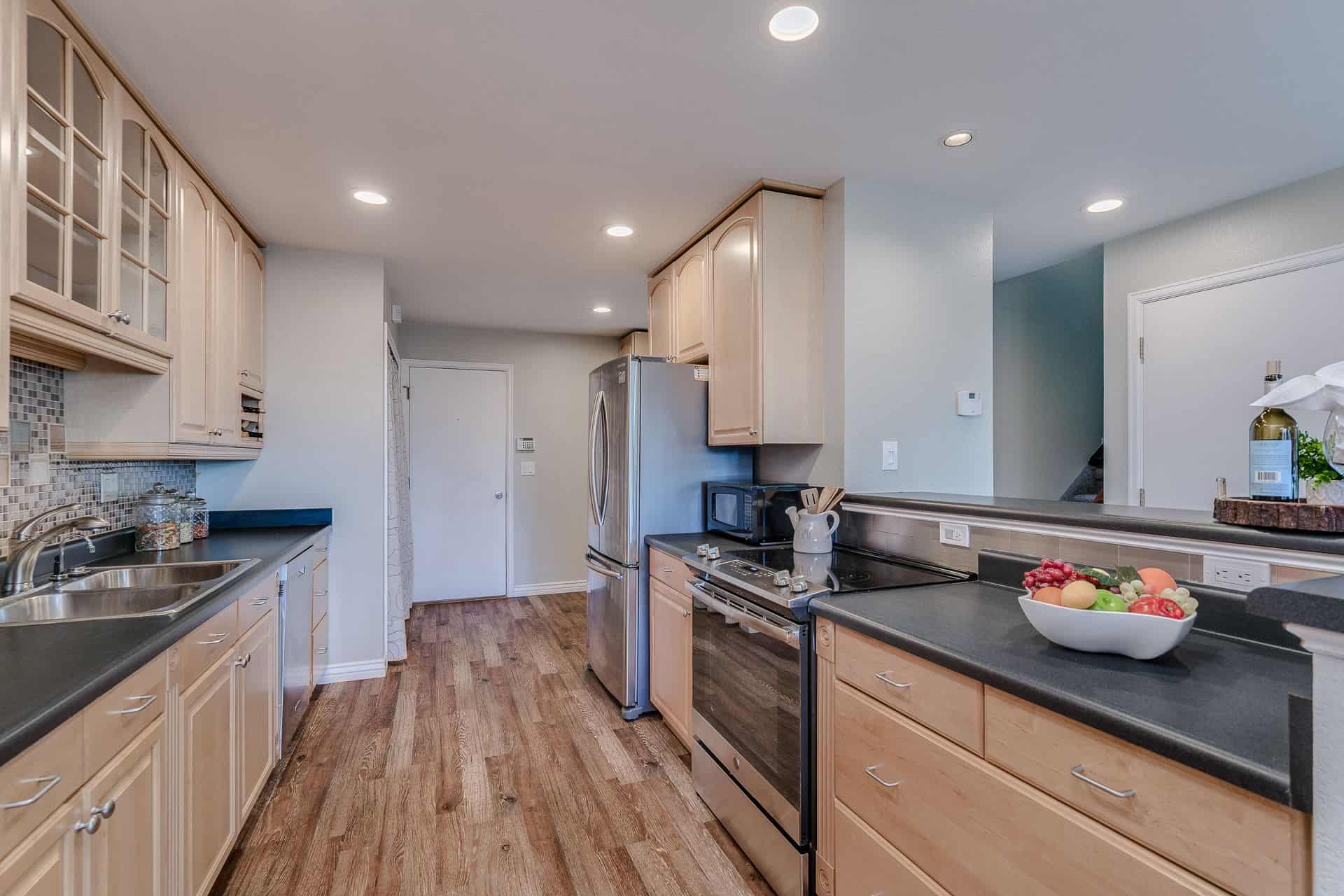 Remodeled Kitchen into Laundry Area with Garage Access