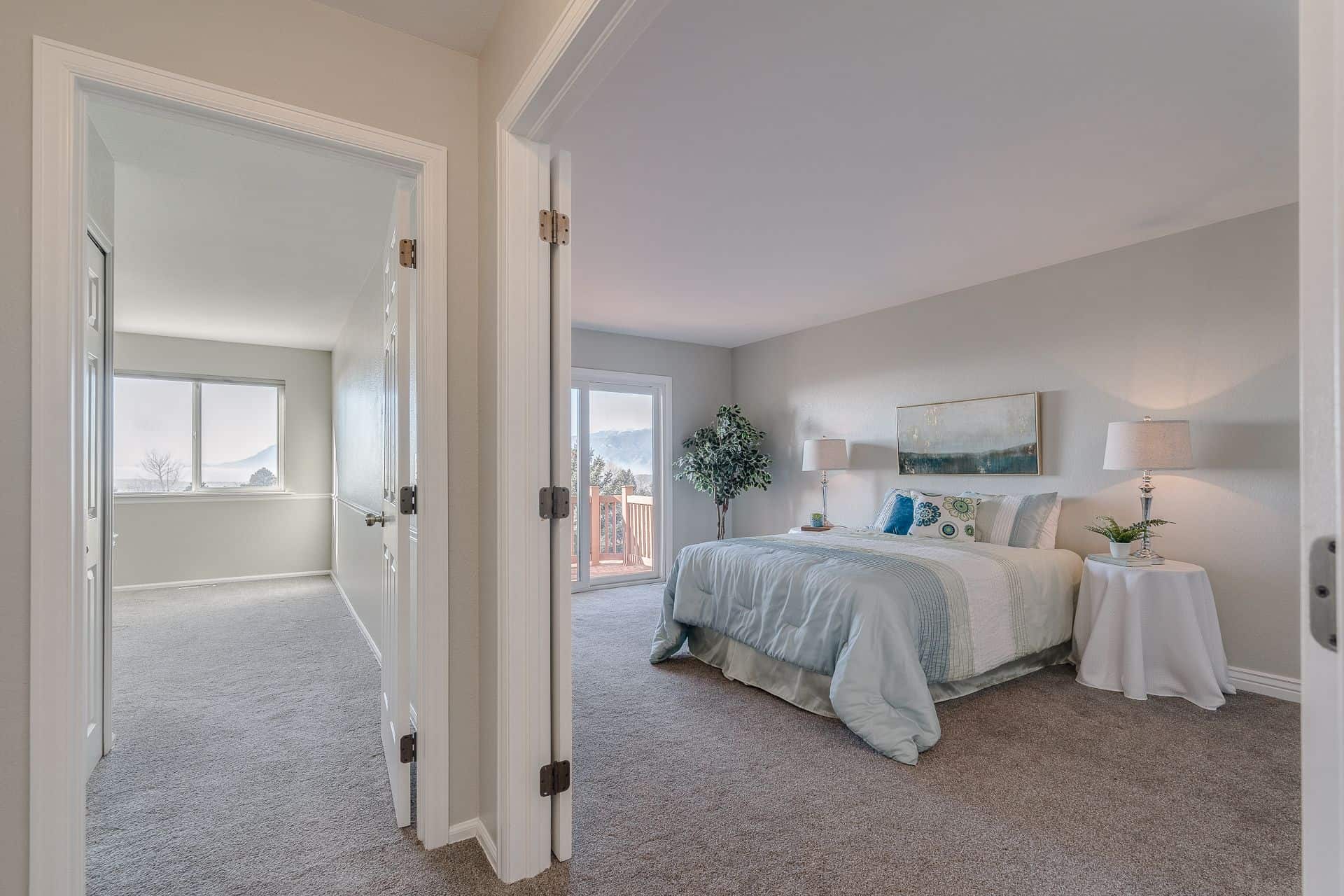 View into Upper Level Master Bedroom and Bedroom #2