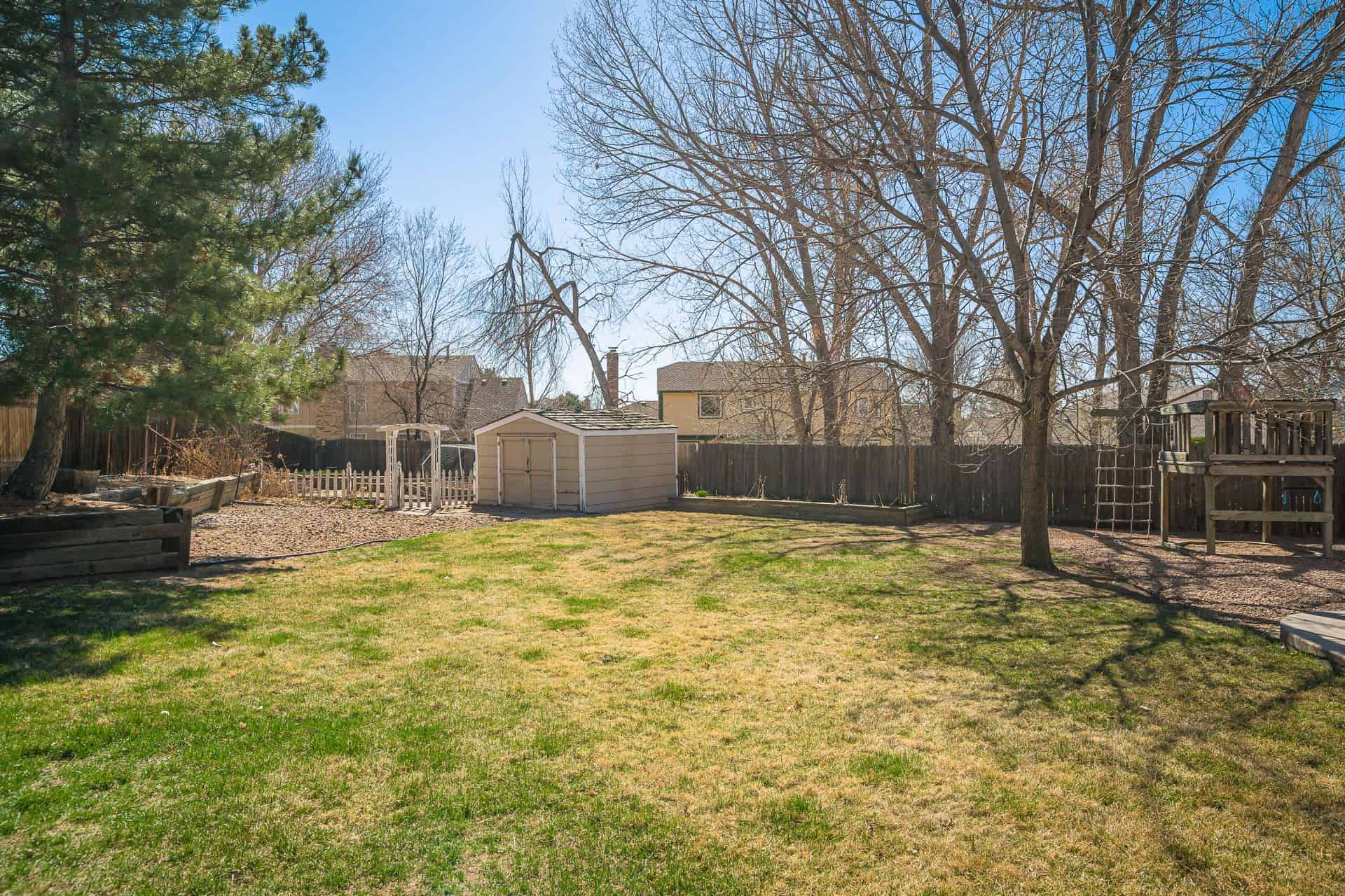 Backyard with Storage Shed