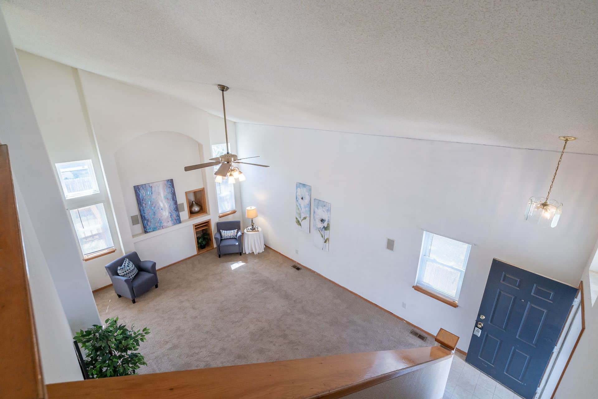 View of the Living Room from Upper Level
