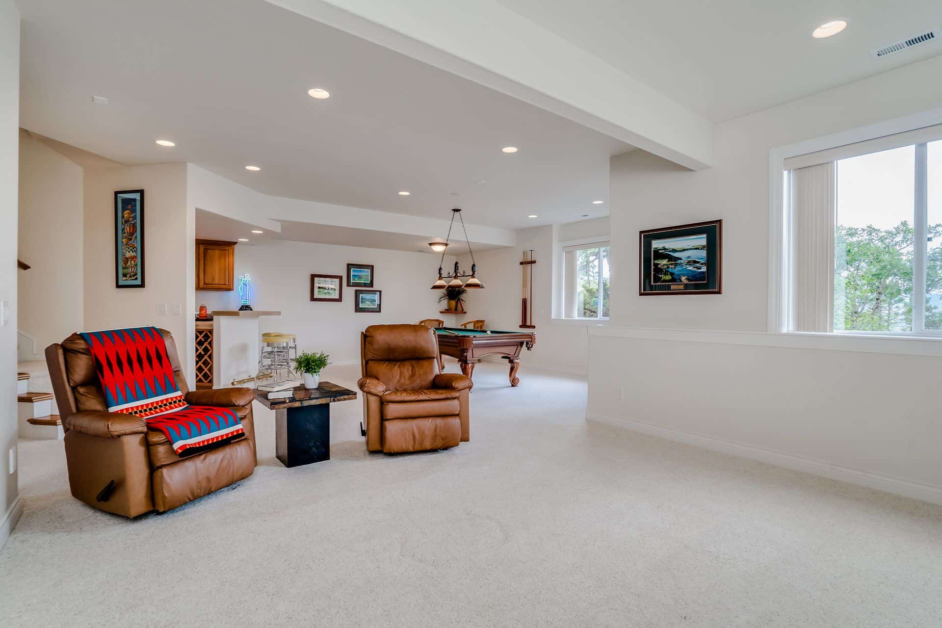 Basement Family Room and Rec Area