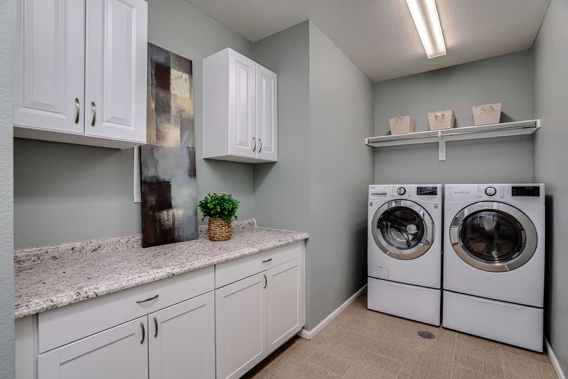 Main Level Laundry Room with Garage Access