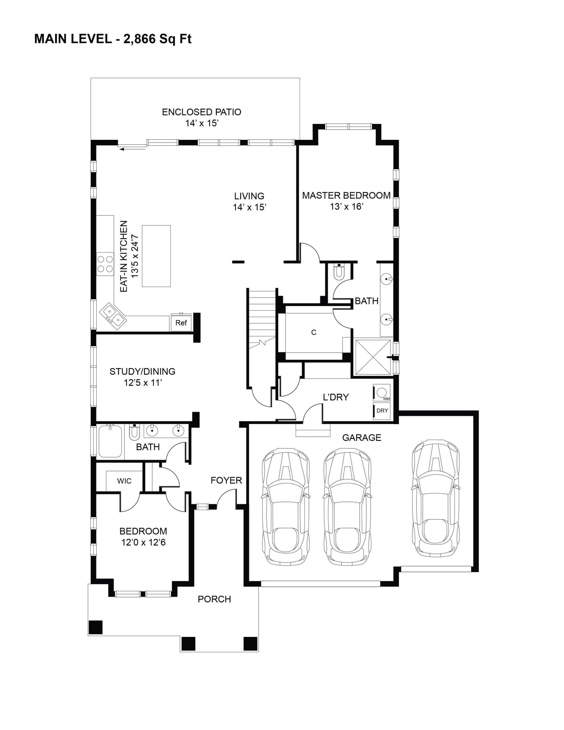 Main Level Floor Plan