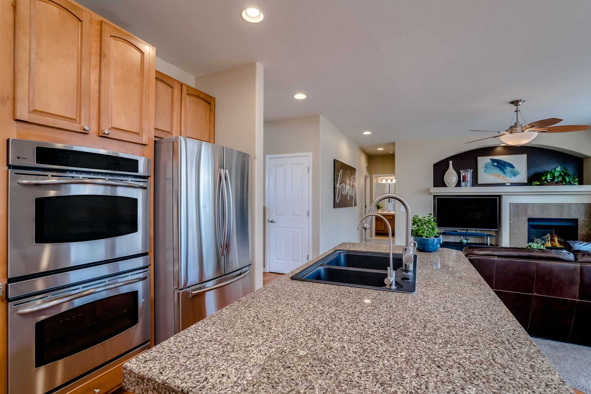 Gourmet Kitchen into Family Room