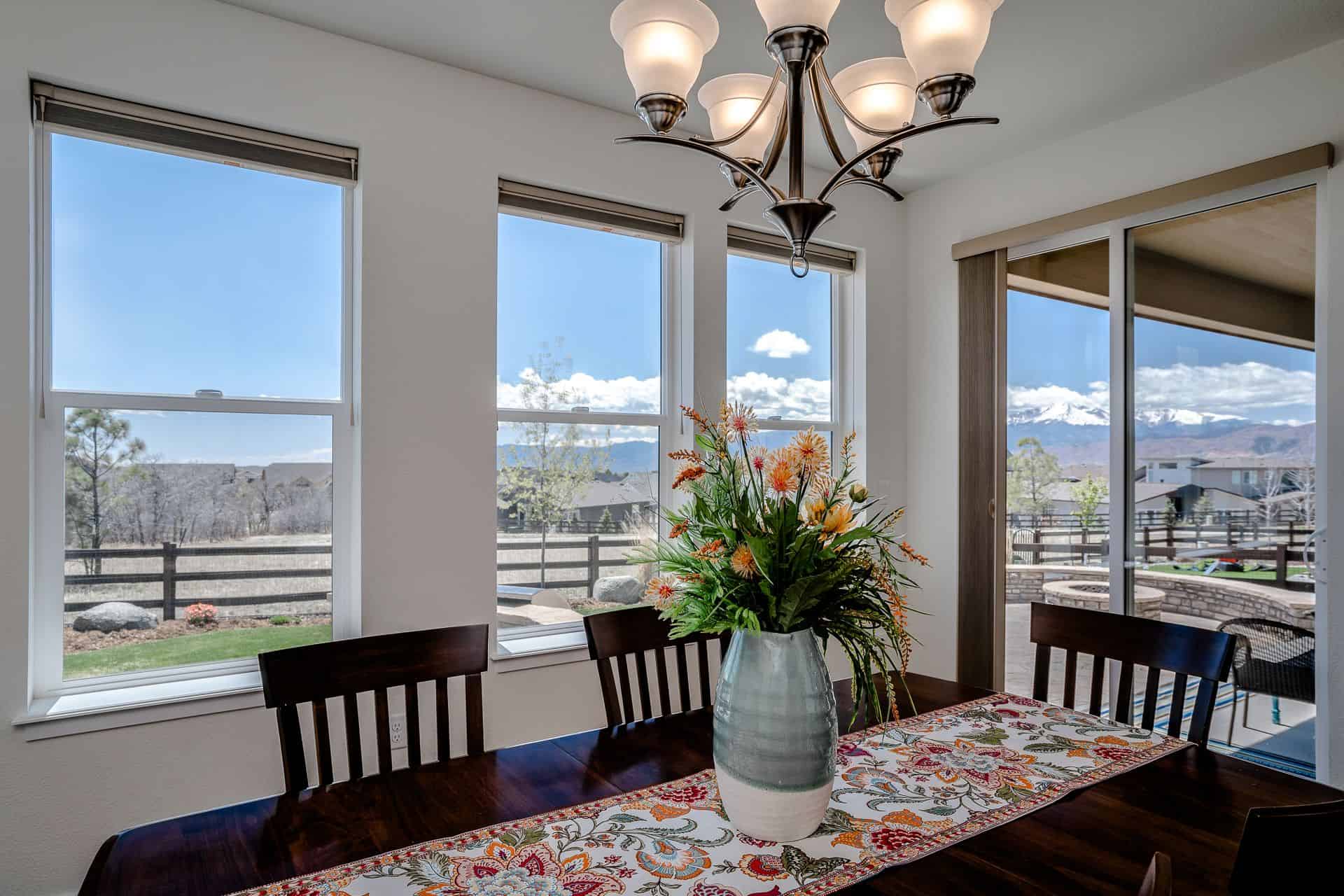 Walkout Dining Rm with Mtn views