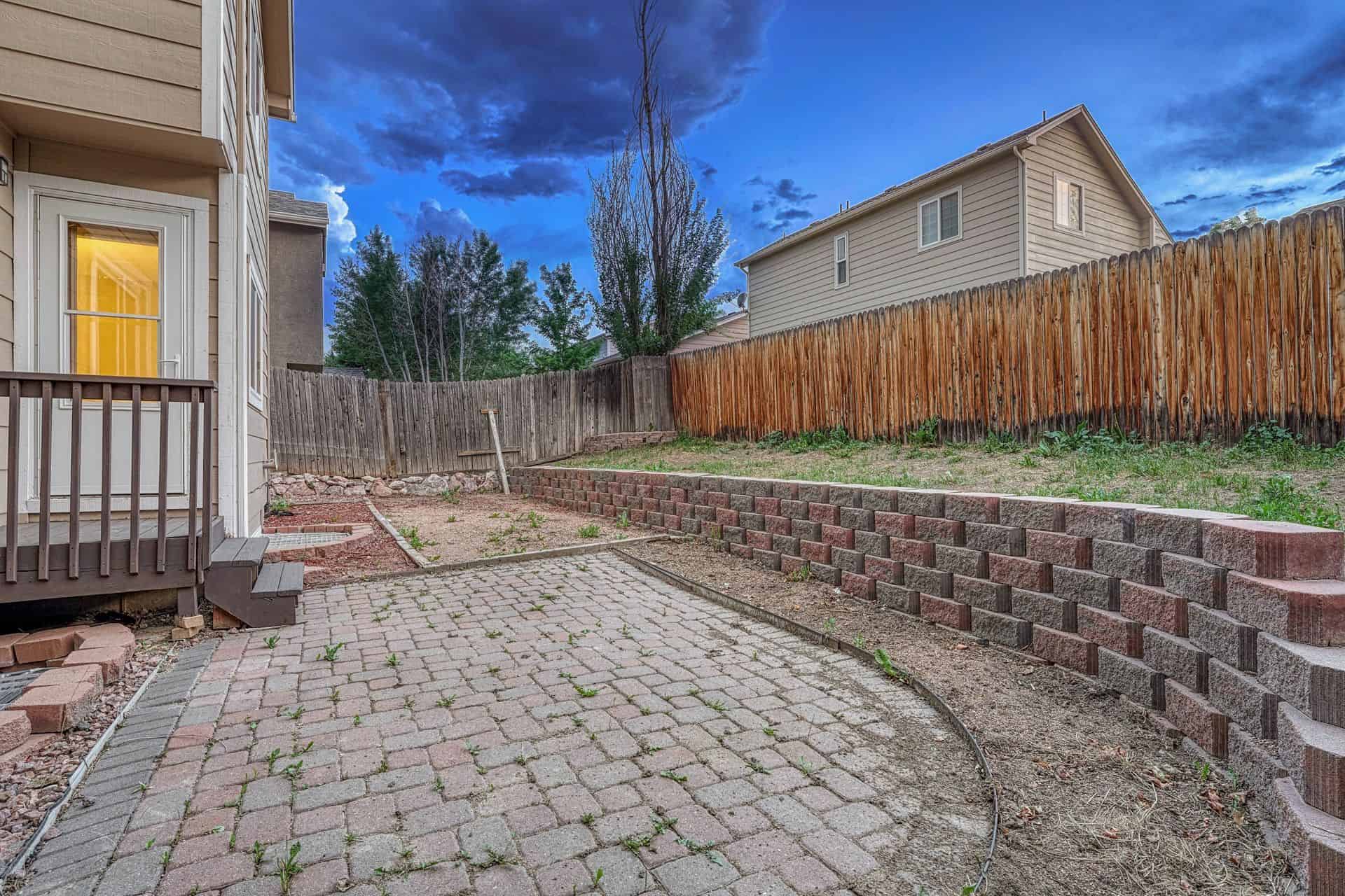 Backyard Paver Patio and Retainer Wall