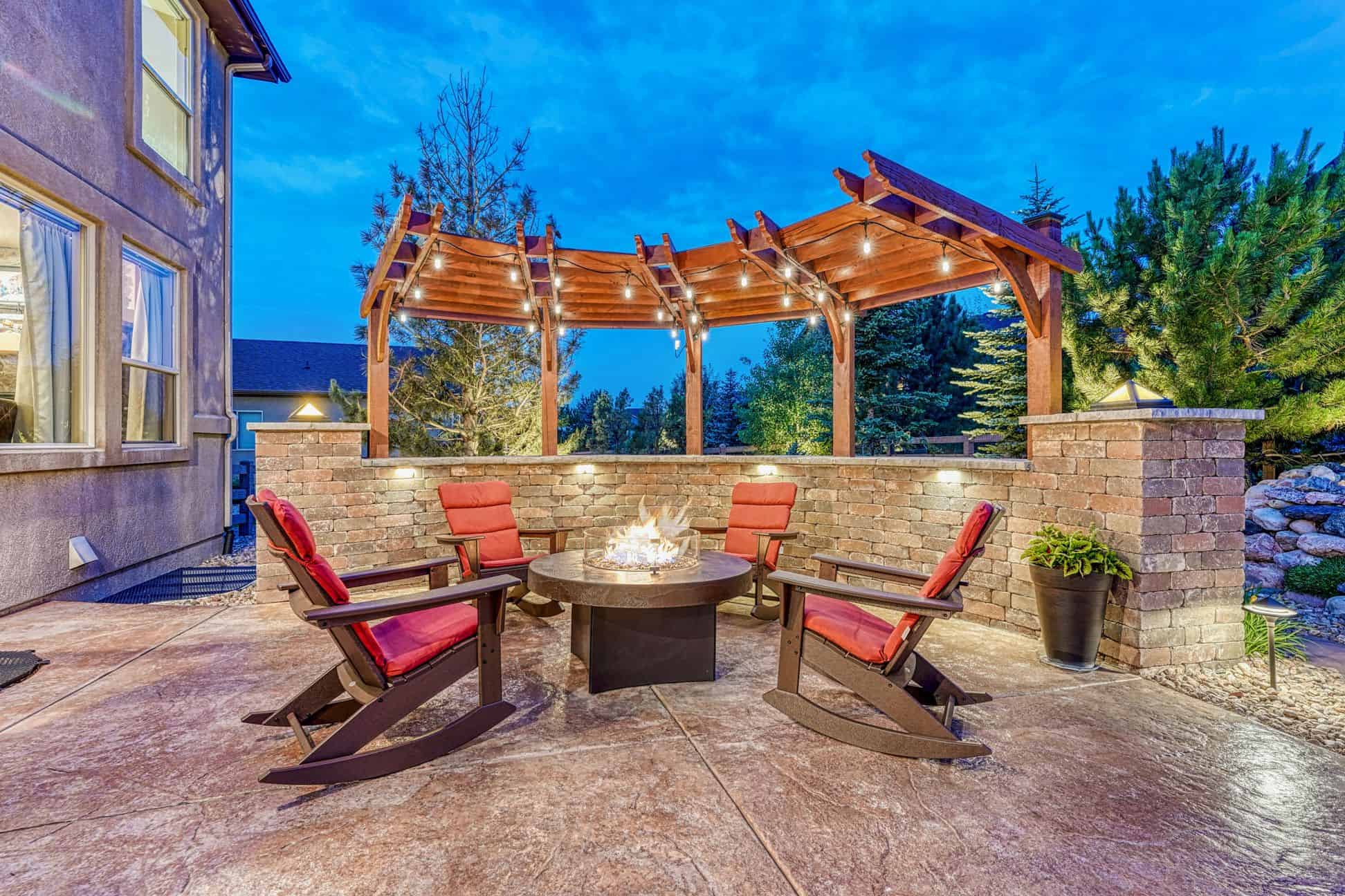 Pergola with Fire Pit Area