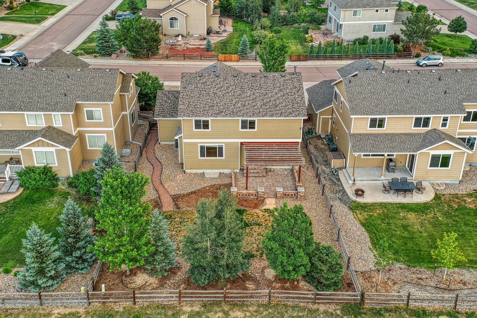 Aerial View of Backyard