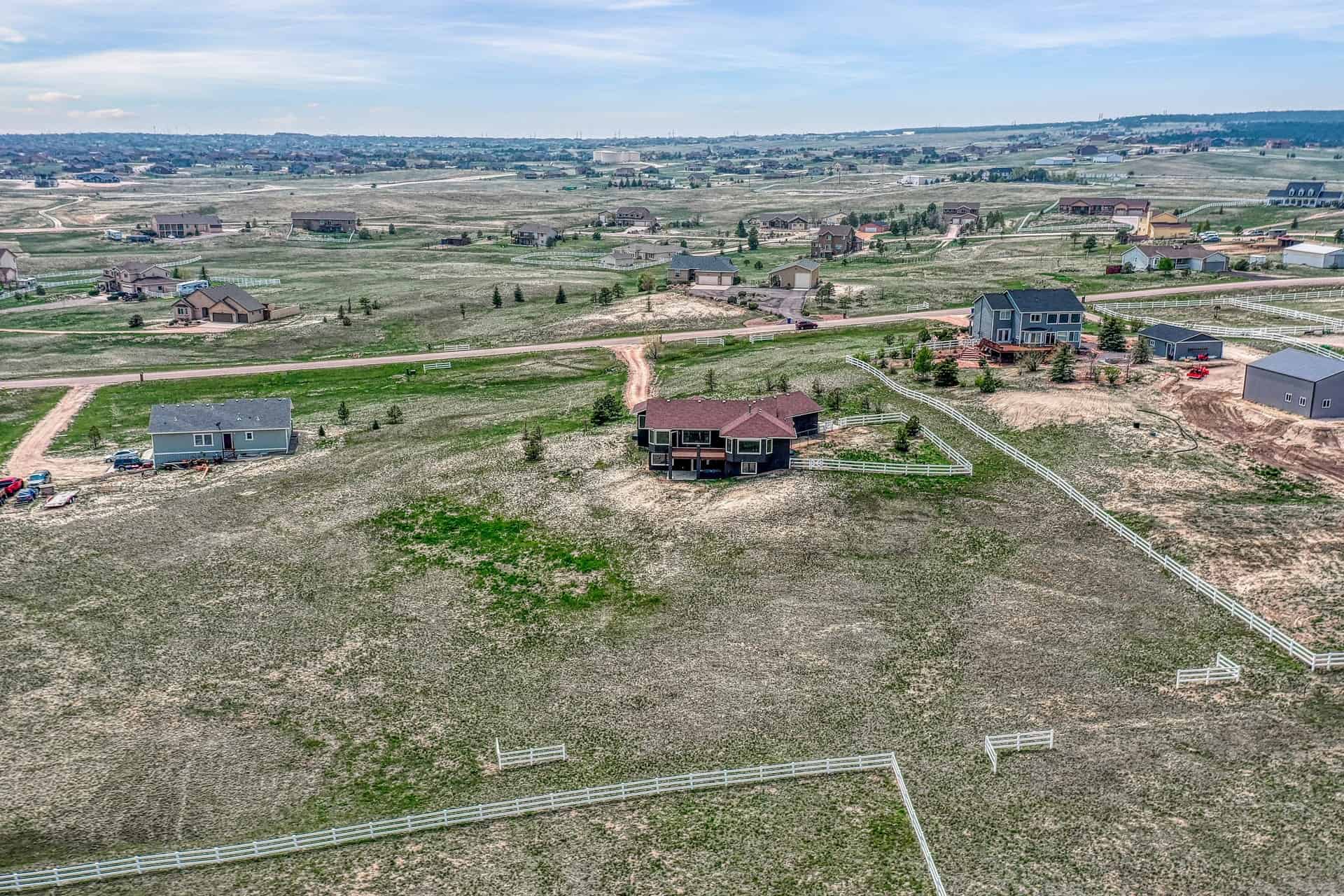 Aerial View of Home, Lot, and Community