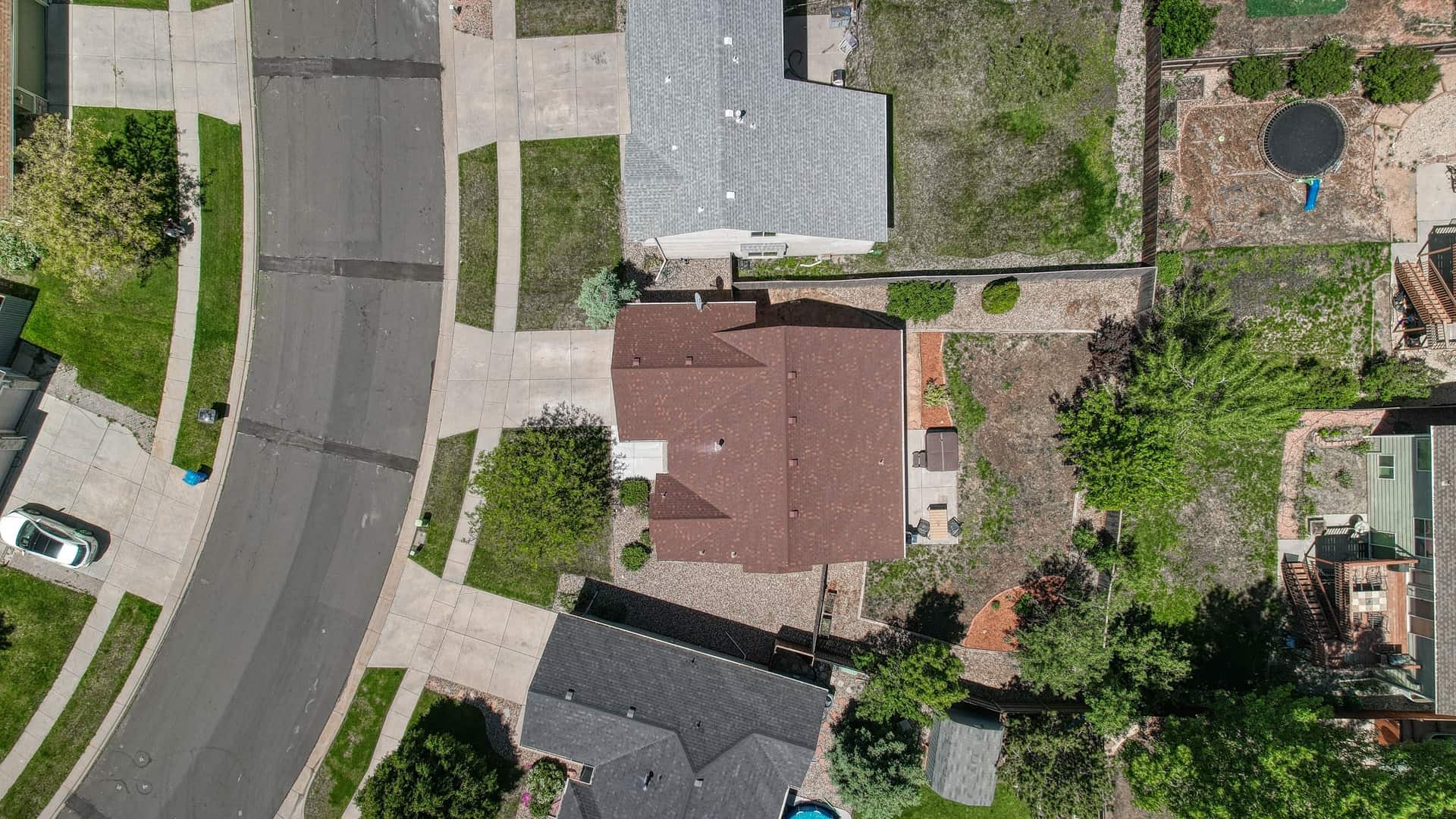 Aerial View of Home and Lot